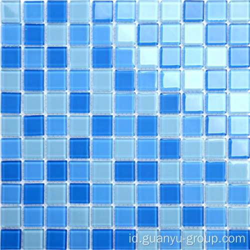 Moden mosaik biru terang
